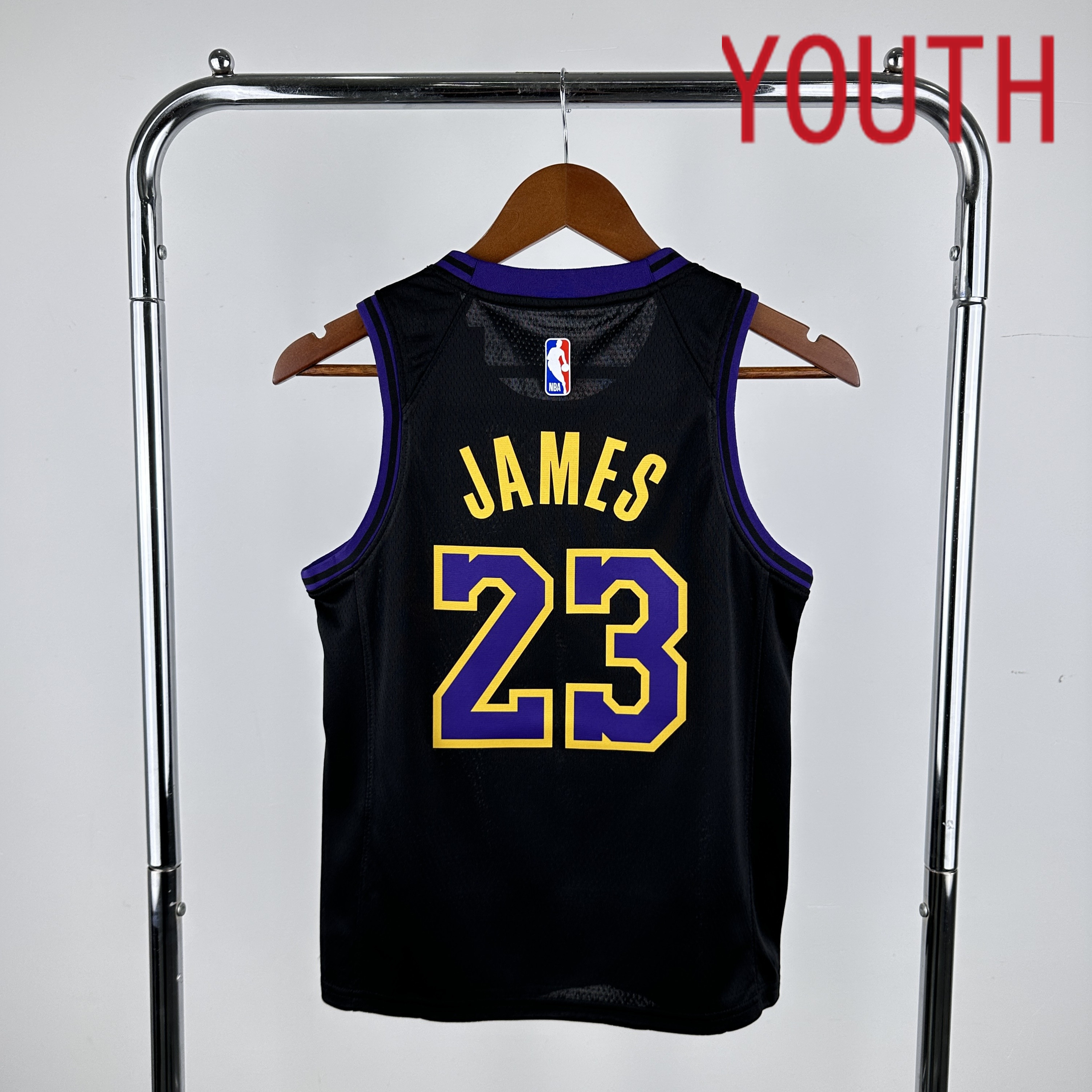 Youth Los Angeles Lakers 23 James Black City Edition Nike 2024 NBA Jersey